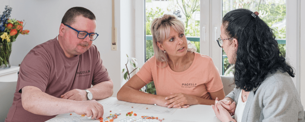 Verkleinertes Pagella Logo 'P' im Labyrinth-Stil