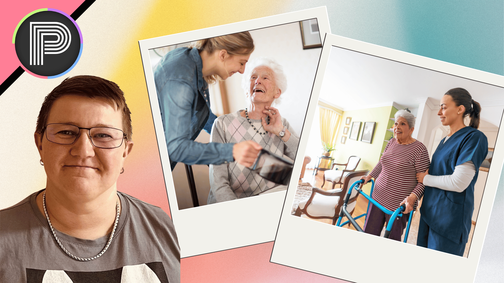 Pflegekraft und Seniorin im betreuten Wohnen in Berlin-Lichtenberg beim gemeinsamen Alltag